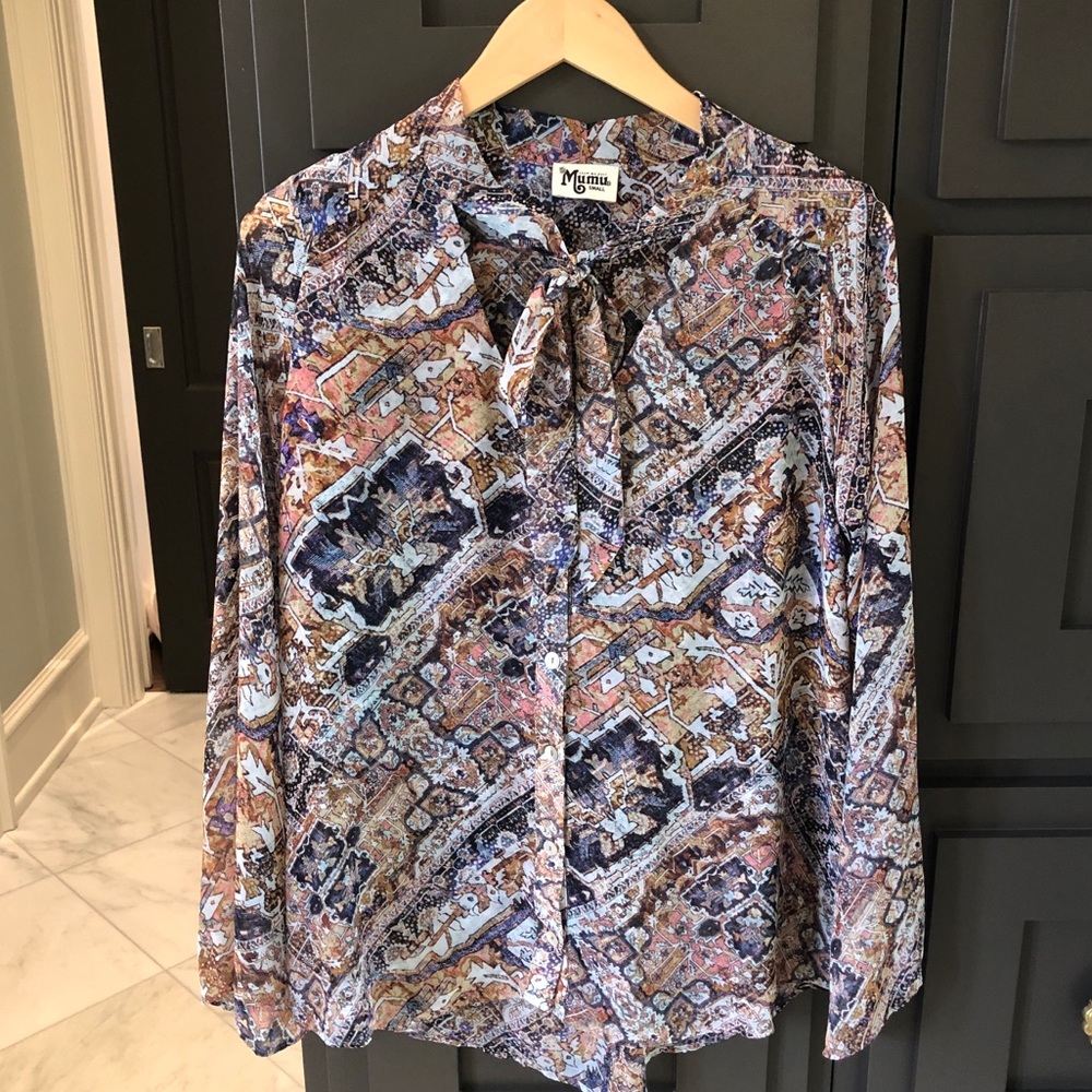 Show Me Your Mumu Long Sleeve Blouse-Small